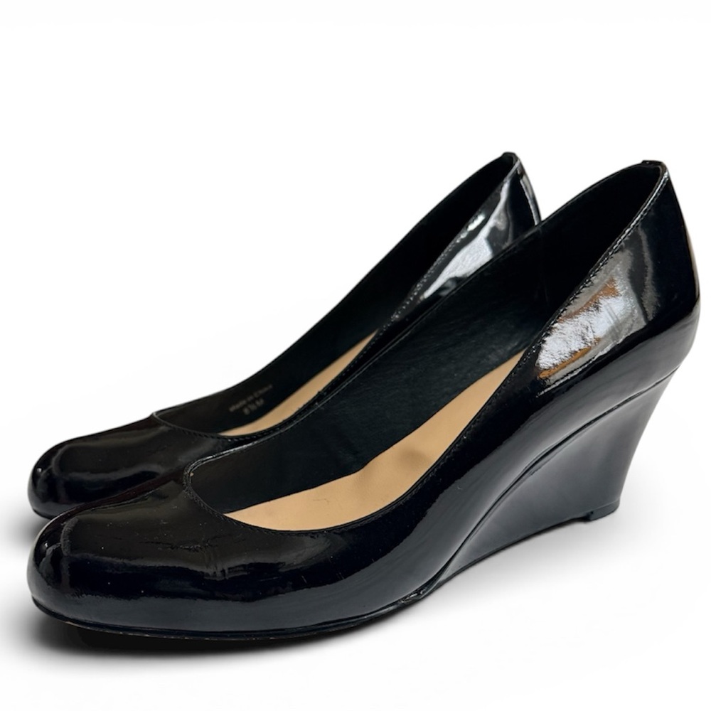 Kate spade New York Kiki Black Patent Wedge Pump